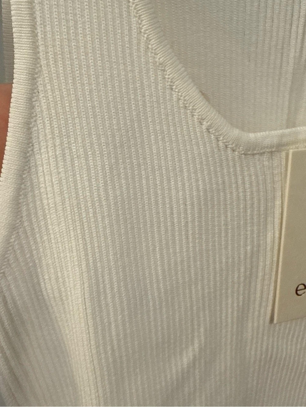 Elan White Mixed media design with ribbed knit bodice and eyelet skirt sizeM NWT - Picture 7 of 9